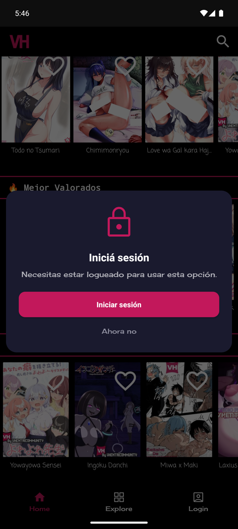 Modal branded de inicio de sesion